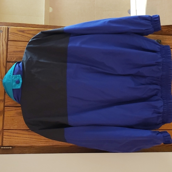 Women's Columbia Unlined Jacket, Blue with Black & Green, Small, Like New - Picture 4 of 7